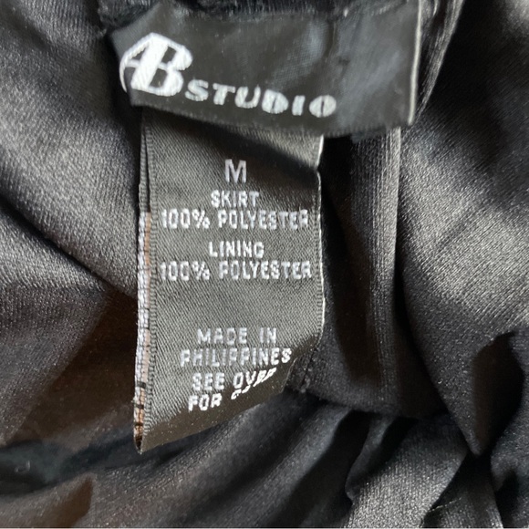 Black Tiered Skirt Boho Elastic Waist Sz M dark cottagecore - Picture 5 of 6